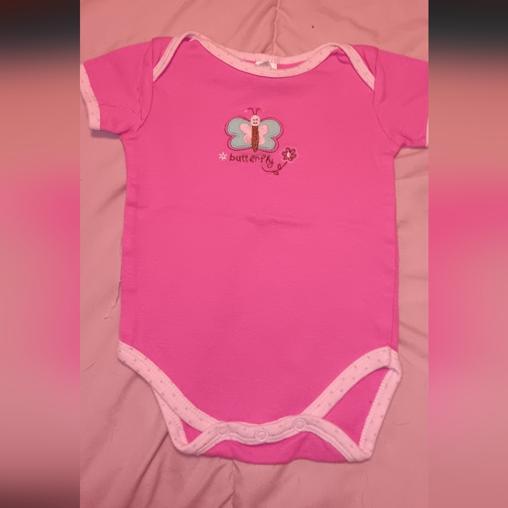 Baby Gear Pink Butterfly Oneies